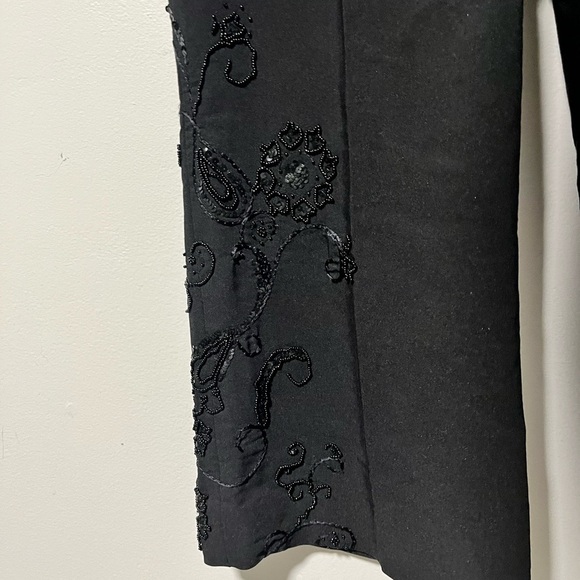 Smart Set Women’s Black Beaded Straight Pants – Size 9 - Picture 13 of 13